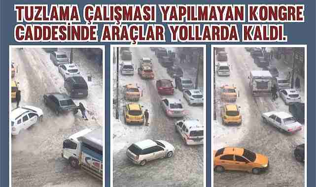 Ardahan'da yollar buz pistine döndü