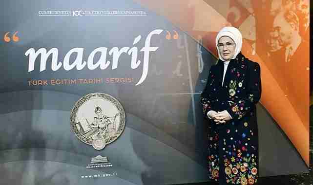 Emine Erdoğan, "Maarif: Türk Eğitim Tarihi Sergisi"ni gezdi