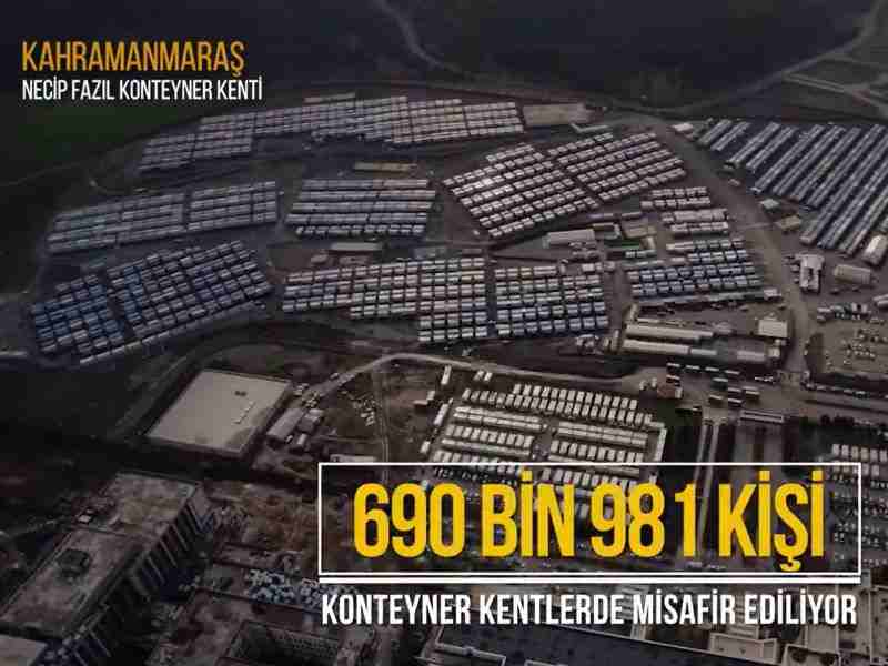 414 Konteyner Kent'te 691 Bin Depremzede Kalıyor