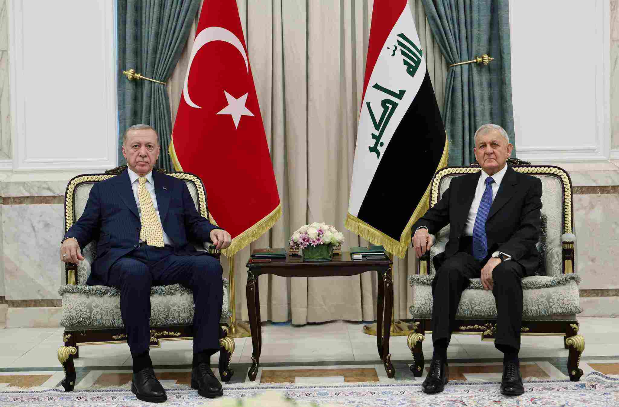 Erdoğan, Irak Cumhurbaşkanı Abdullatif Reşid ile bir araya geldi