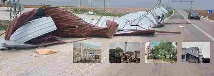 Fırtına vurdu; minareler yıkıldı, çatılar uçtu, ağaçlar devrildi