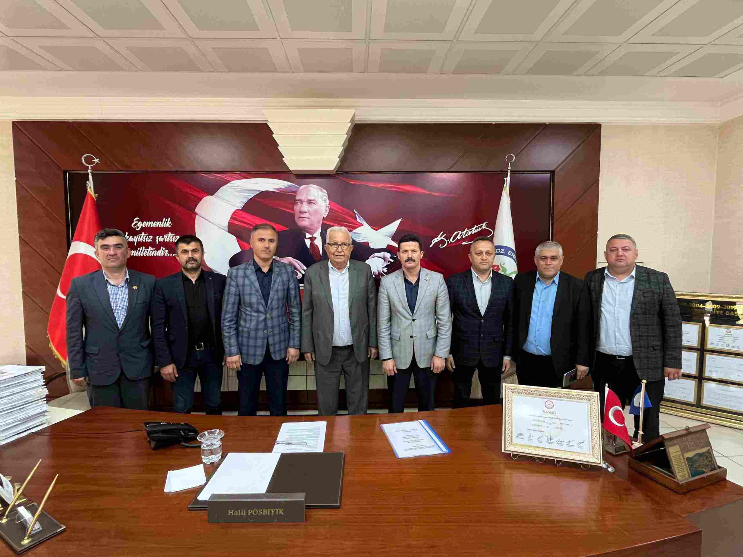Mutlu ve şube yöneticilerinden Ereğli ve Alaplı belediye başkanlarına ziyaret