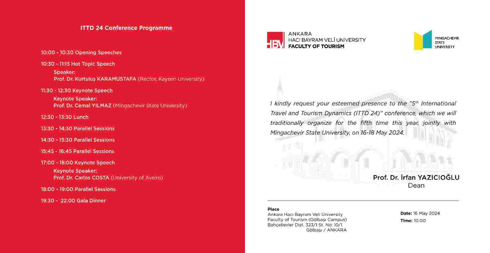 AHBVÜ'de 'International Travel and Tourism Dynamics' Kongresi düzenlenecek