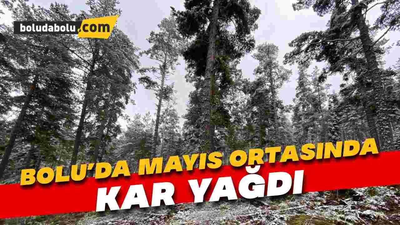 Bolu'da mayıs ortasında kar yağdı