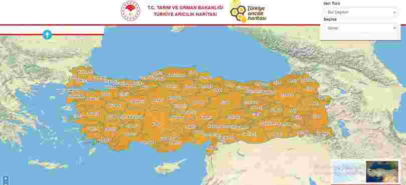 Türkiye arıcılık haritası yayınlandı