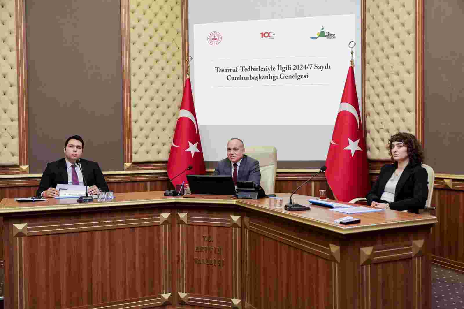 Artvin’de, “Tasarruf Tedbirleri Konulu Değerlendirme” toplantısı yapıldı