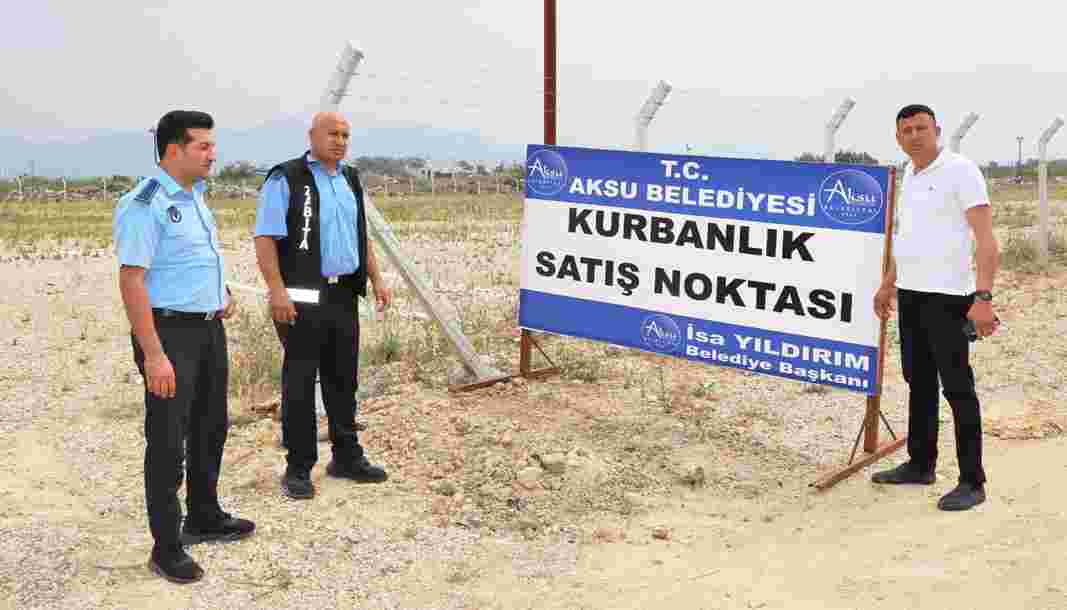 Aksu’da kurbanlıklar tek noktada satılacak