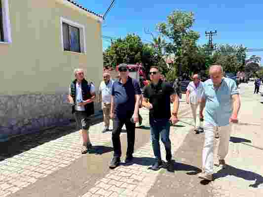 Gider, yangından etkilenen vatandaşlarla buluştu
