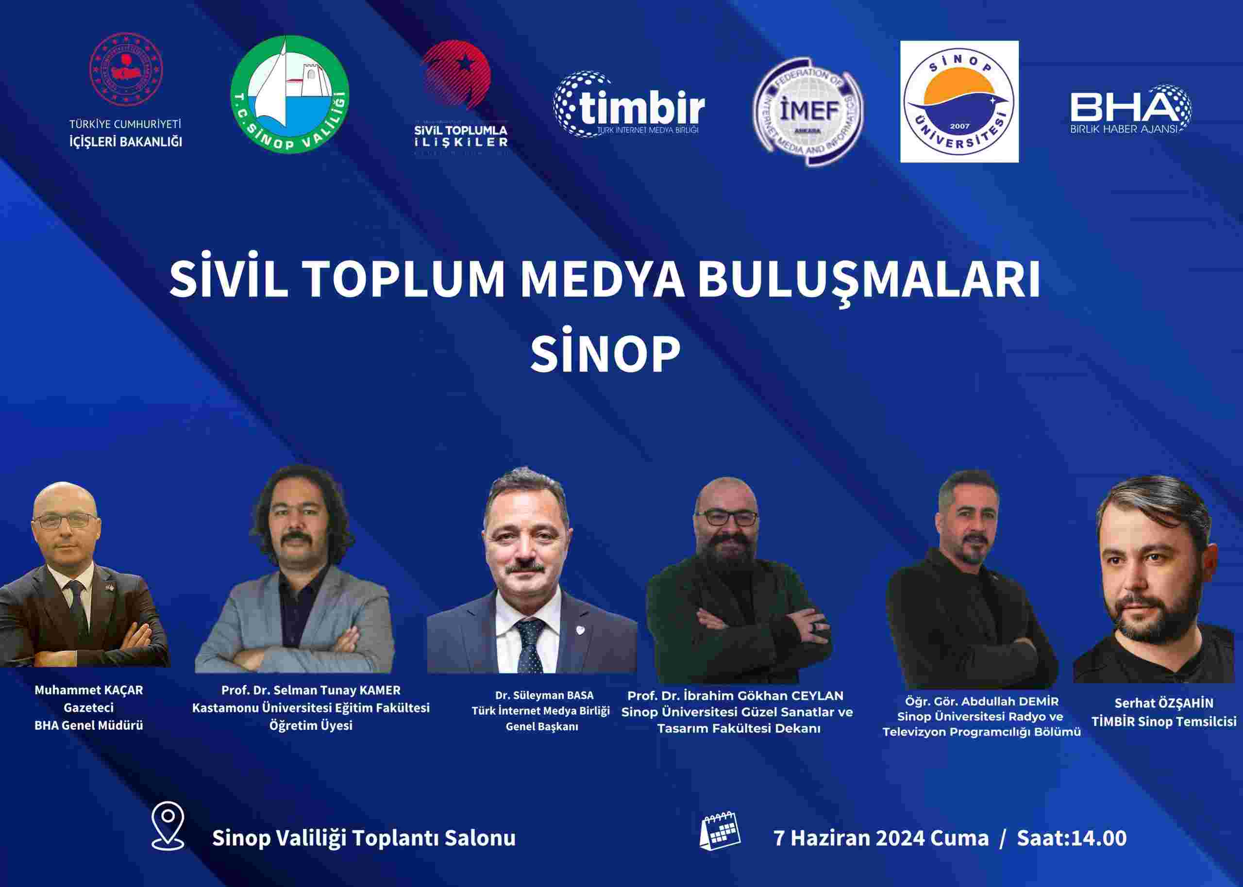 Sinop’ta “Sivil Toplum Medya Buluşmaları” programı düzenlenecek