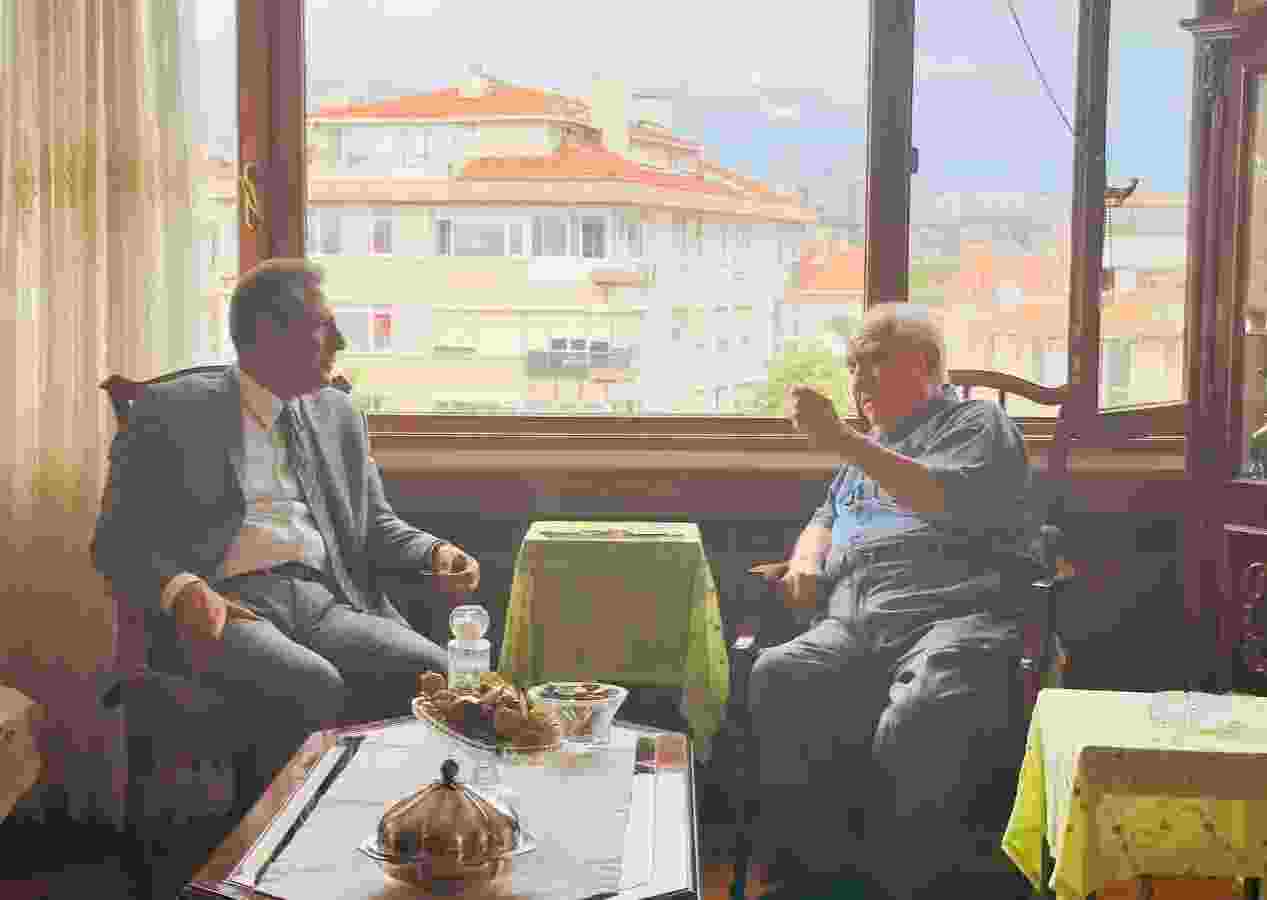 Kaymakam Pamuk, Emekli Vali Vural ile sohbet etti