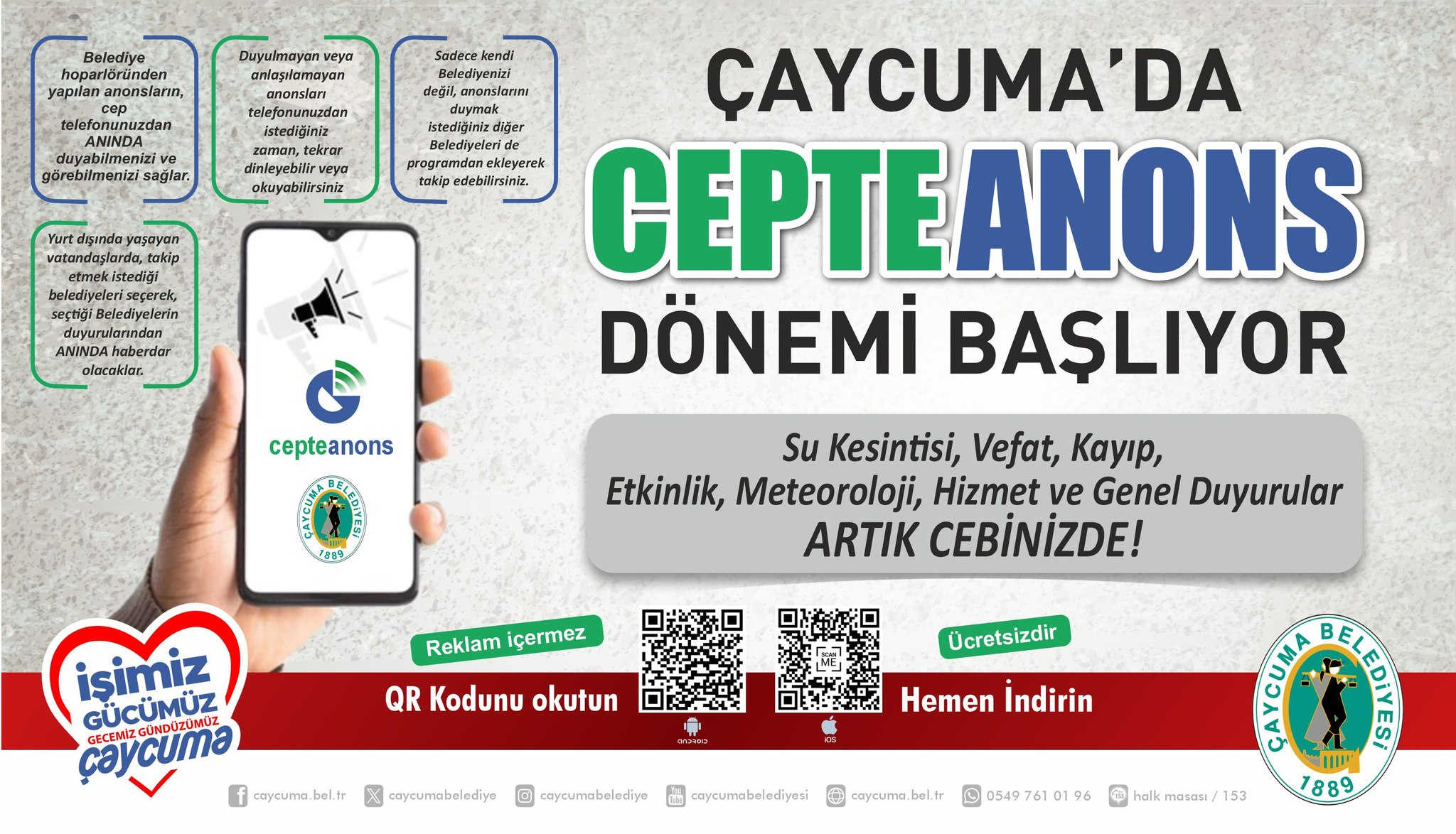 Çaycuma’da “Cepte Anons” Dönemi!