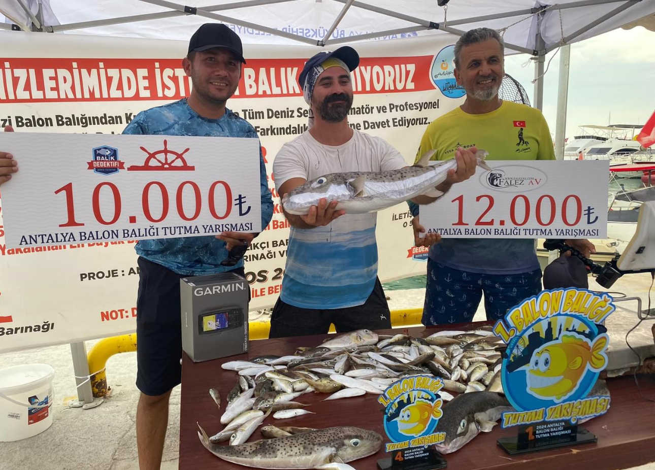 Antalya'da istilacı balon balığı avlama yarışması yapıldı
