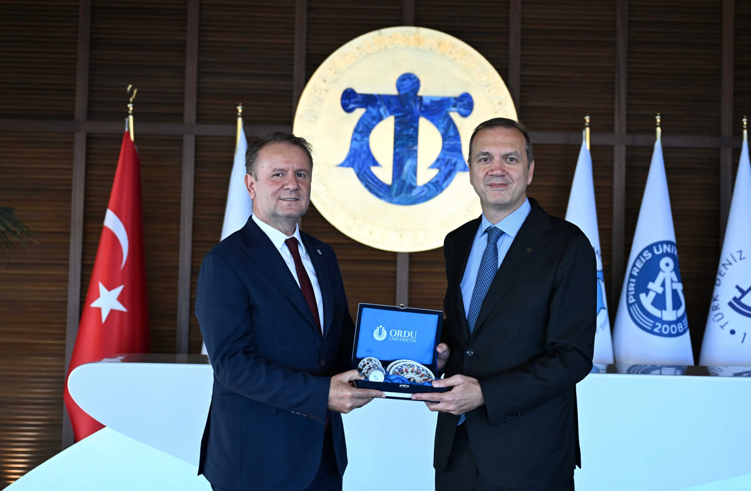 Deniz Ticaret Odası Başkanı Tamer Kıran, Rektör Orhan Baş'ı ağırladı