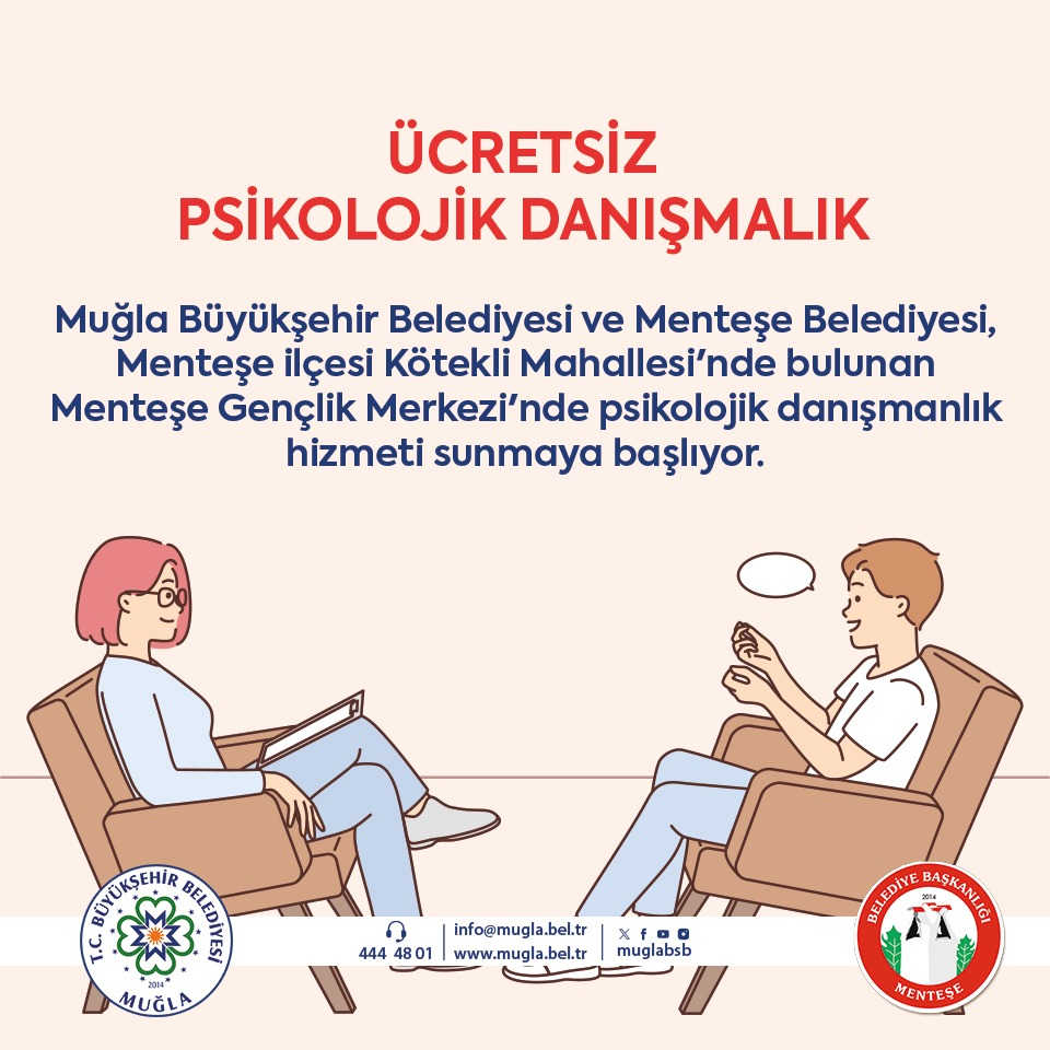 Muğla Büyükşehir Belediyesi'nden ücretsiz psikolojik danışmanlık hizmeti