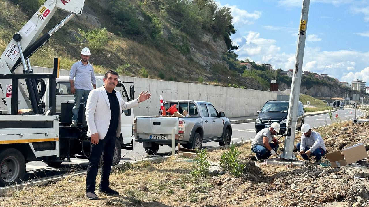 Milletvekili Avcı açıkladı; Kilimli Çevre Yolu'na 58 direkle aydınlatma