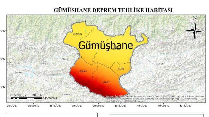 Gümüşhane’nin Şiran ilçesinde 4.1 büyüklüğünde deprem