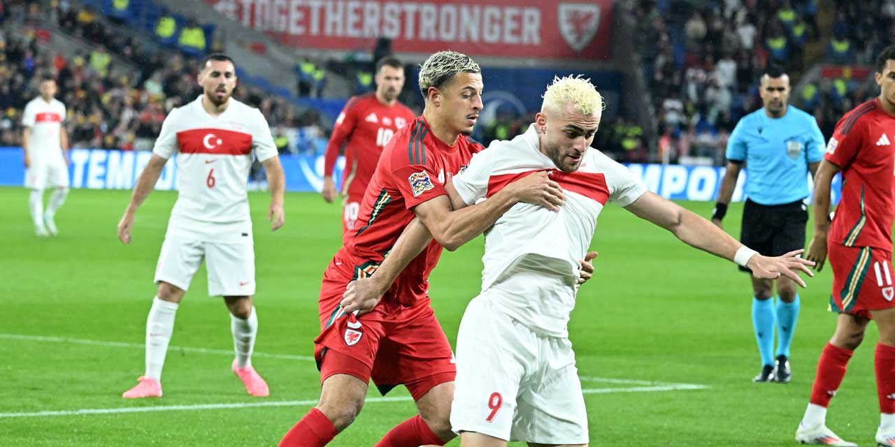 A Milli Futbol Takımı,10 kişi tamamladığı maçta Galler'den puanla döndü