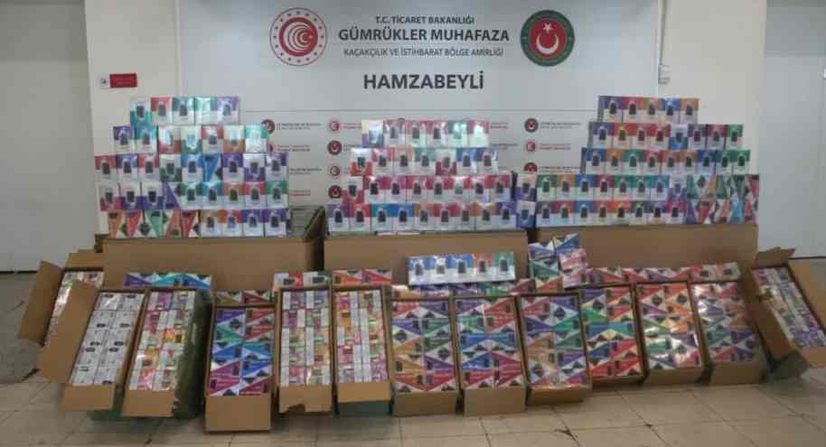 Hamzabeyli' sınır kapısında kaçak elektronik sigara avı