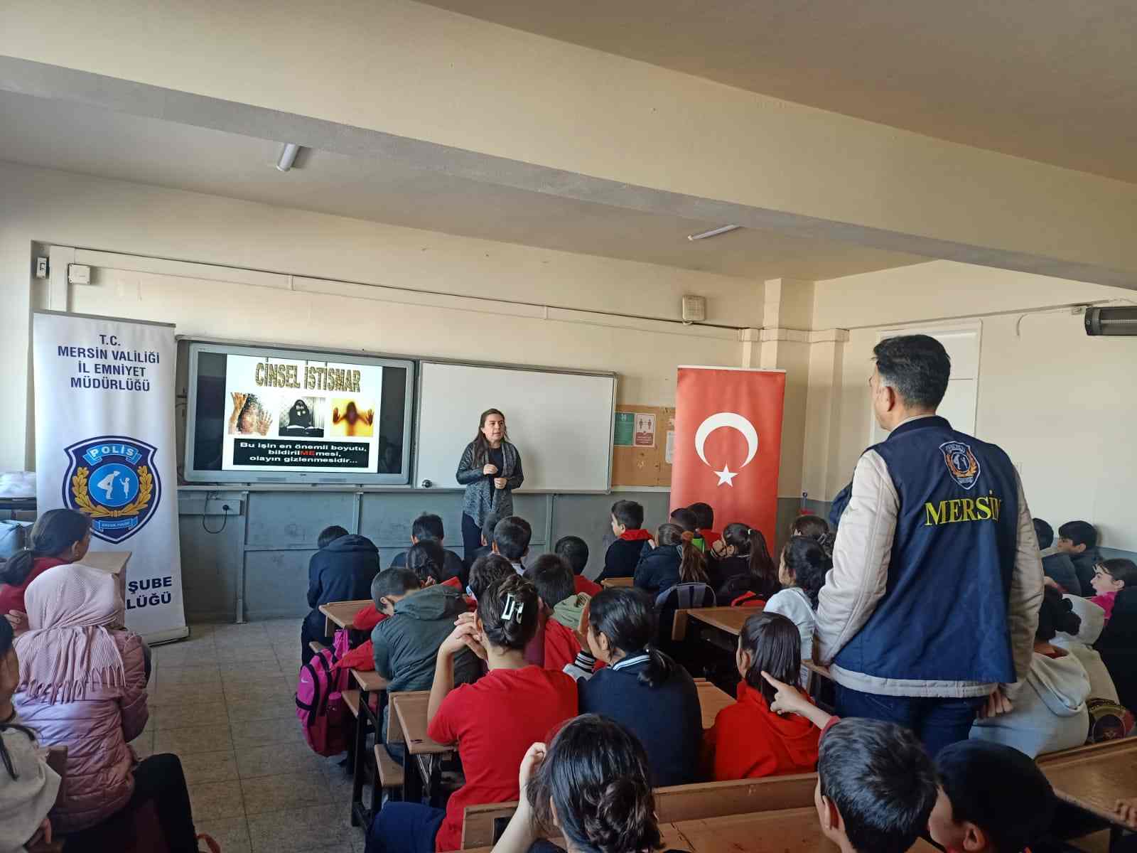 Mersin Emniyeti’nden çocuklara bilgilendirme eğitimi