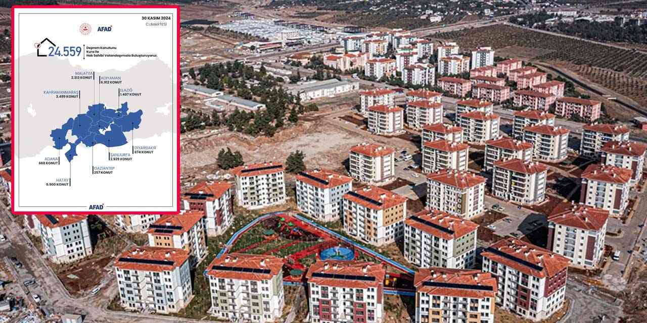 AFAD'dan açıklama: 24 bin 559 deprem konutu daha hak sahipleriyle buluşturulacak