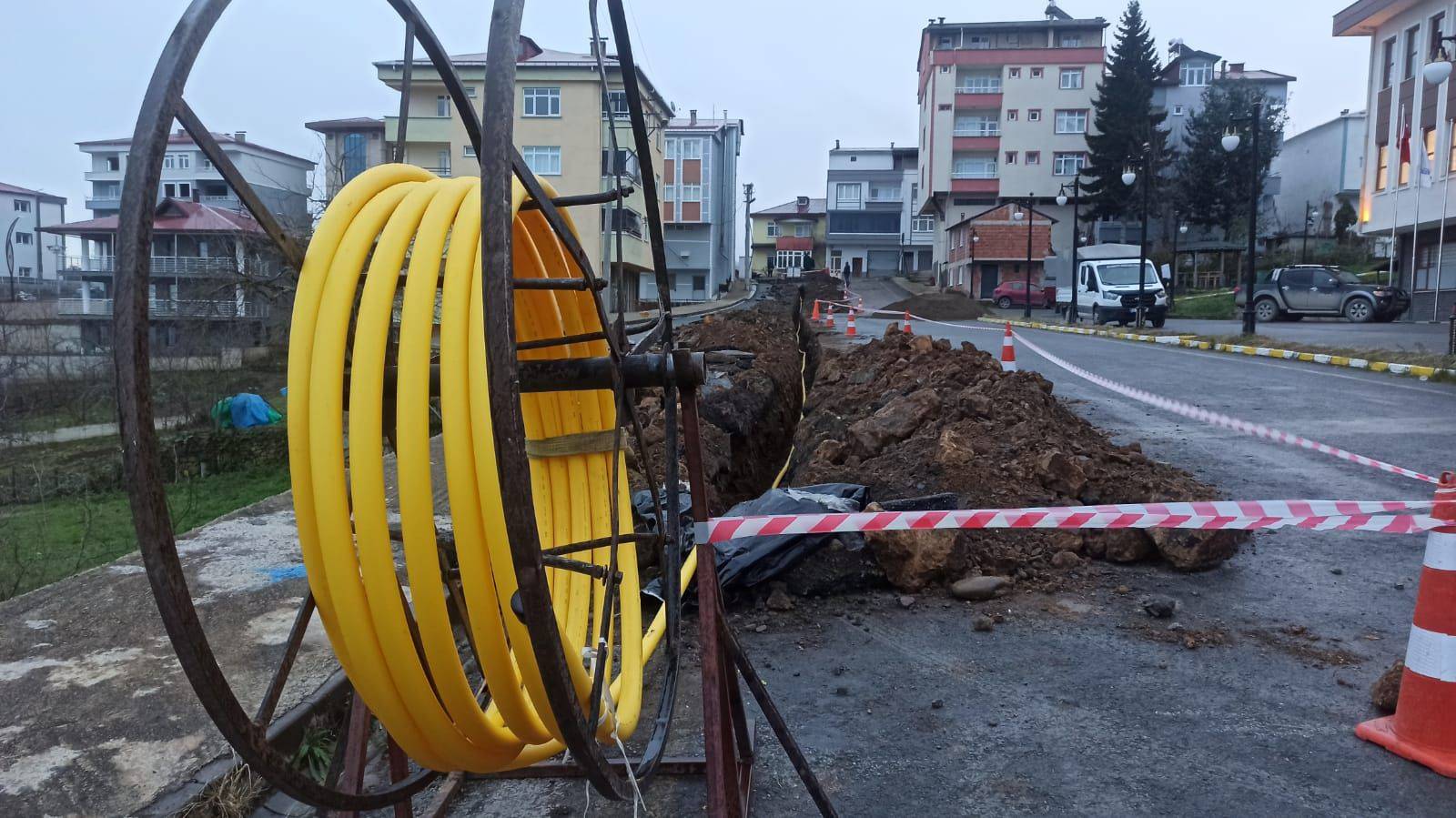 Kabadüz’de doğal gaz çalışmaları hızlandı
