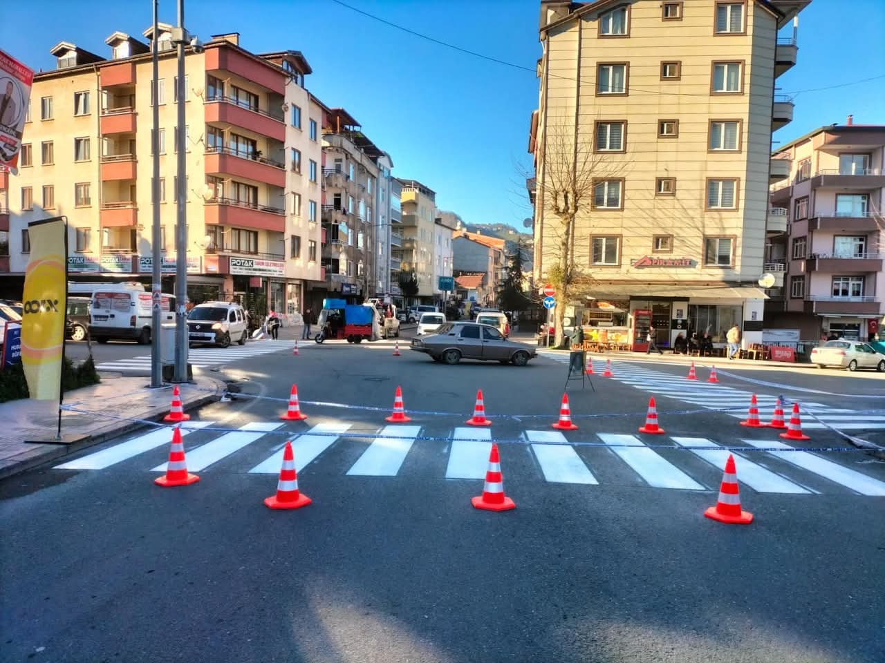 Ordu'da yaya çizgileri yenileniyor