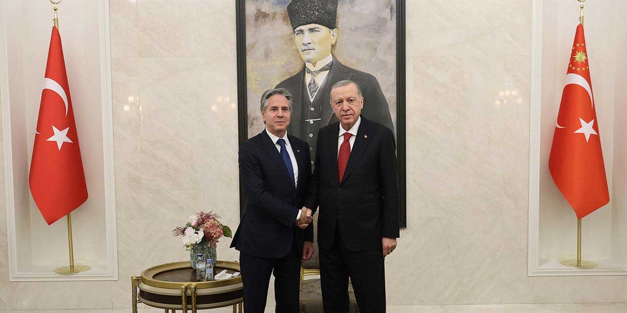 Cumhurbaşkanı Erdoğan, Blinken ile Esenboğa'da görüştü
