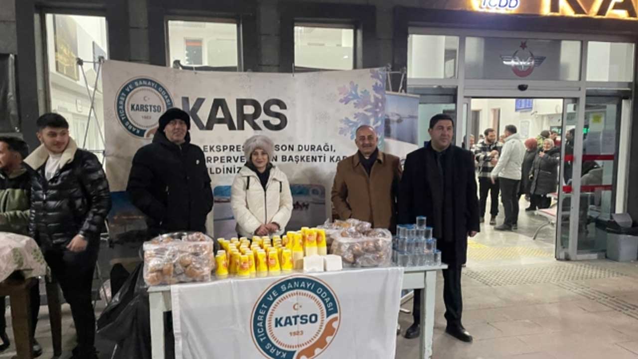 Kars Ticaret ve Sanayi Odası'ndan Turistik Doğu Ekspresi yolcularına sıcak larşılama